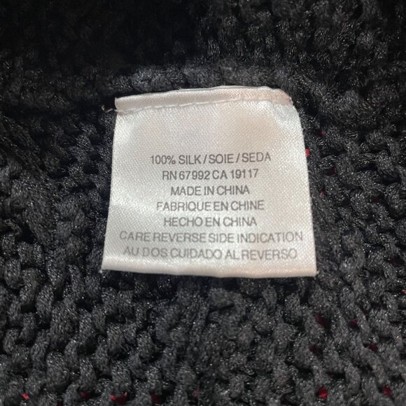 Sigrid Olsen Silk Hand Knit Tank Top Medium Boho Cottagecore Artsy Black - Picture 9 of 9